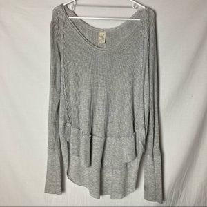 We The Free Distressed Waffle Knit Sweater D13